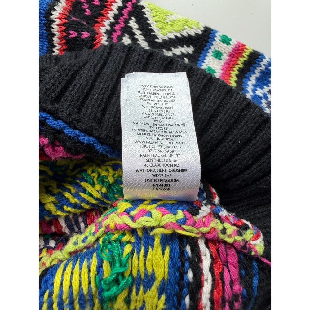Lauren Ralph Lauren Neon Fair Isle Crewneck Sweater - Picture 8 of 8
